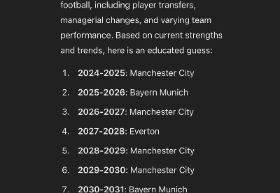 ChatGPT预测未来十届世俱杯，曼城与皇马的辉煌征程